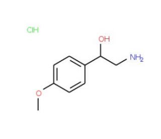 2-Hydroxy-2-(4-methoxyphenyl)ethylamine hydrochloride (CAS 56766-24-6) - chemical structure image