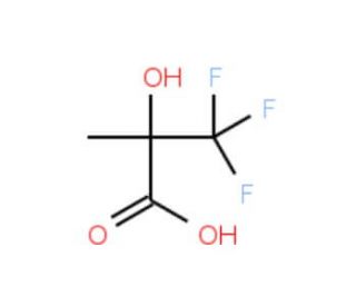 2-Hydroxy-2-methyl-3,3,3-trifluoropropionic acid (CAS 374-35-6) - chemical structure image
