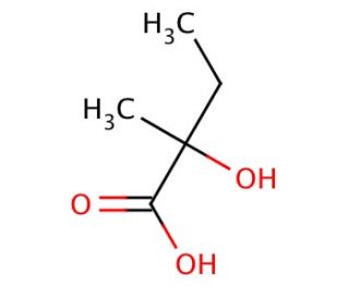 2-Hydroxy-2-methylbutyric acid (CAS 3739-30-8) - chemical structure image