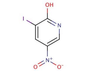 2-Hydroxy-3-iodo-5-nitropyridine (CAS 25391-58-6) - chemical structure image