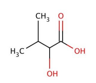2-Hydroxy-3-methylbutyric acid (CAS 4026-18-0) - chemical structure image
