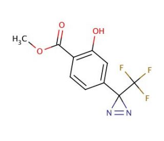 2-Hydroxy-4-[3-trifluoromethyl-3H-diazirin-3-yl]benzoic Acid, Methyl Ester (CAS 165963-72-4) - chemical structure image
