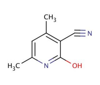 2-Hydroxy-4,6-dimethylpyridine-3-carbonitrile (CAS 769-28-8) - chemical structure image