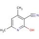 2-Hydroxy-4,6-dimethylpyridine-3-carbonitrile (CAS 769-28-8) - chemical structure image