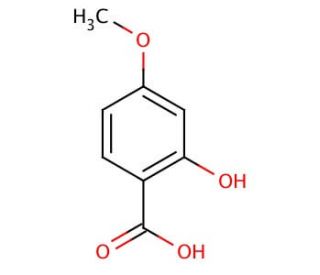 2-Hydroxy-4-methoxybenzoic acid (CAS 2237-36-7) - chemical structure image