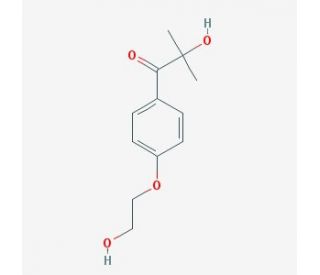 2-Hydroxy-4′-(2-hydroxyethoxy)-2-methylpropiophenone (CAS 106797-53-9) - chemical structure image