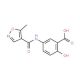 2-hydroxy-5-[(5-methyl-1,2-oxazole-4-)amido]benzoic acid - chemical structure image