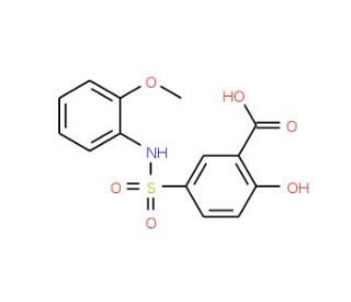 2-Hydroxy-5-(2-methoxy-phenylsulfamoyl)-benzoic acid - chemical structure image