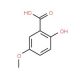 2-Hydroxy-5-methoxybenzoic acid (CAS 2612-02-4) - chemical structure image
