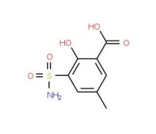 2-hydroxy-5-methyl-3-sulfamoylbenzoic acid - chemical structure image