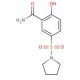 2-hydroxy-5-(pyrrolidin-1-ylsulfonyl)benzamide - chemical structure image