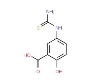 2-Hydroxy-5-thioureido-benzoic acid - chemical structure image