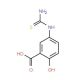 2-Hydroxy-5-thioureido-benzoic acid - chemical structure image