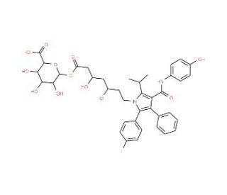 2-Hydroxy Atorvastatin Acyl-&beta;-D-glucuronide - chemical structure image