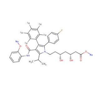 2-Hydroxy Atorvastatin-d5 Disodium Salt (CAS 1276537-19-9) - chemical structure image
