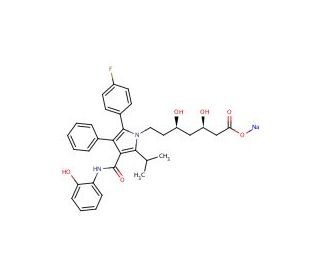 2-Hydroxy Atorvastatin Dihydrate Monosodium Salt (CAS 214217-86-4 (free acid)) - chemical structure image