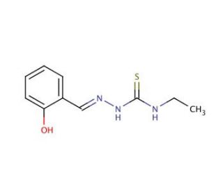 2-Hydroxybenzaldehyde N-ethylthiosemicarbazone (CAS 76572-70-8) - chemical structure image