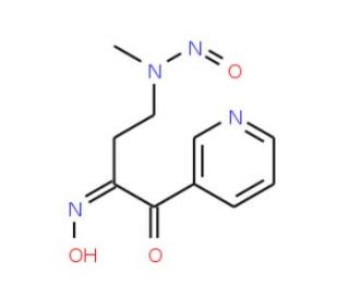 2-Hydroxyimino-4-methylnitrosamino-1-(3-pyridyl)-1-butanone (CAS 67351-31-9) - chemical structure image