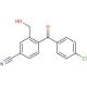 2-Hydroxymethyl-4-cyano-4′-chloro-benzophenone (CAS 1076198-25-8) - chemical structure image