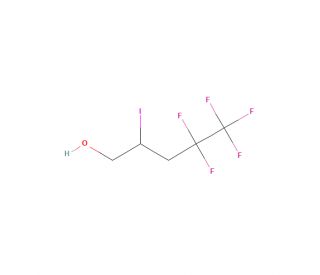 2-Iodo-4,4,5,5,5-pentafluoropent-1-ol (CAS 757-06-2) - chemical structure image