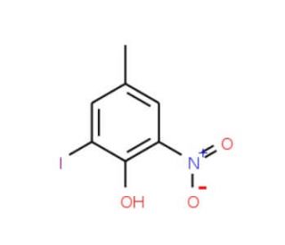 2-Iodo-4-methyl-6-nitrophenol (CAS 69492-91-7) - chemical structure image