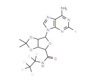 2-Iodo-5&prime;-ethyl-d5-carboxamido-2&prime;,3&prime;-O-isopropylidine Adenosine - chemical structure image
