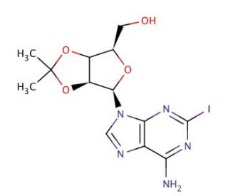 2-Iodo Adenosine 2&prime;,3&prime;-Acetonide (CAS 141018-25-9) - chemical structure image