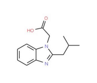 (2-Isobutyl-1H-benzimidazol-1-yl)acetic acid - chemical structure image