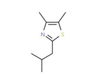 2-Isobutyl-4,5-dimethylthiazole (CAS 53498-32-1) - chemical structure image