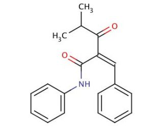 2-Isobutyryl-N-phenyl-3-phenylacrylamide (E/Z mixture) (CAS 125971-57-5) - chemical structure image