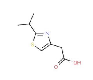 (2-isopropyl-1,3-thiazol-4-yl)acetic acid - chemical structure image