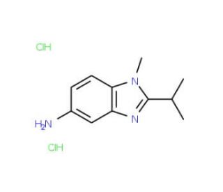 2-Isopropyl-1-methyl-1H-benzoimidazol-5-ylamine dihydrochloride - chemical structure image