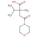2-isopropyl-2-methyl-4-morpholin-4-yl-4-oxobutanoic acid - chemical structure image
