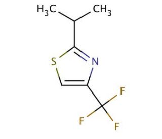 2-Isopropyl-4-(trifluoromethyl)-1,3-thiazole (CAS 916420-24-1) - chemical structure image