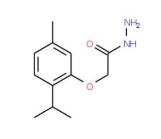 (2-Isopropyl-5-methyl-phenoxy)-acetic acid hydrazide (CAS 75843-51-5) - chemical structure image