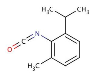 2-Isopropyl-6-methylphenyl isocyanate (CAS 102561-43-3) - chemical structure image