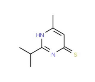 2-isopropyl-6-methylpyrimidine-4-thiol (CAS 2463-81-2) - chemical structure image