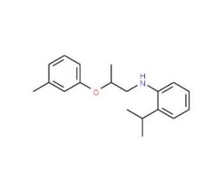 2-Isopropyl-N-[2-(3-methylphenoxy)propyl]aniline - chemical structure image