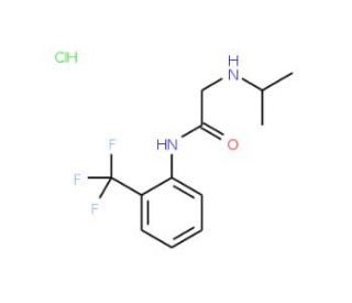 2-(isopropylamino)-N-[2-(trifluoromethyl)phenyl]acetamide hydrochloride - chemical structure image