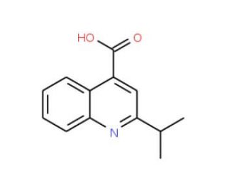 2-isopropylquinoline-4-carboxylic acid (CAS 306749-60-0) - chemical structure image