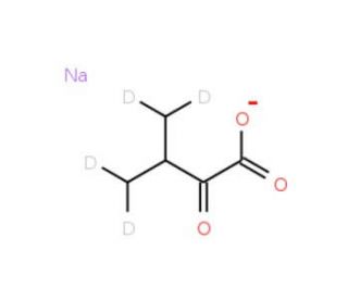 2-Keto-3-(methyl-13C,d2)-butyric acid-4-13C,d2 sodium salt - chemical structure image