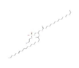 2-Linoleoyl-1-palmitoyl-sn-glycero-3-phosphoethanolamine (CAS 13206-00-3) - chemical structure image