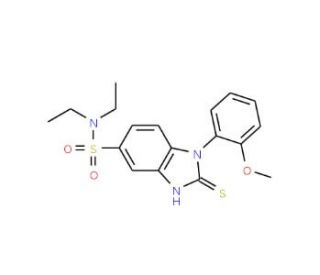 2-Mercapto-1-(2-methoxy-phenyl)-1H-benzoimidazole-5-sulfonic acid diethylamide - chemical structure image
