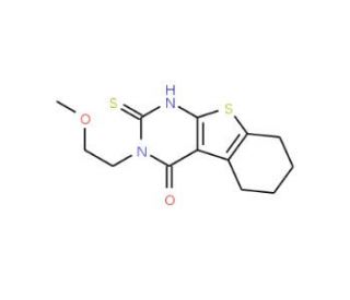 2-Mercapto-3-(2-methoxy-ethyl)-5,6,7,8-tetrahydro-3H-benzo[4,5]thieno[2,3-d]pyrimidin-4-one - chemical structure image