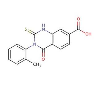 2-mercapto-3-(2-methylphenyl)-4-oxo-3,4-dihydroquinazoline-7-carboxylic acid - chemical structure image