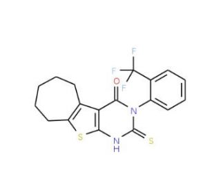 2-Mercapto-3-(2-trifluoromethyl-phenyl)-3,5,6,7,8,9-hexahydro-10-thia-1,3-diaza-benzo[a]azulen-4-one - chemical structure ima