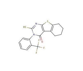 2-Mercapto-3-(2-trifluoromethyl-phenyl)-5,6,7,8-tetrahydro-3H-benzo[4,5]thieno[2,3-d]pyrimidin-4-one - chemical structure ima