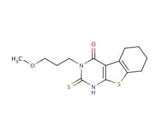 2-Mercapto-3-(3-methoxy-propyl)-5,6,7,8-tetrahydro-3H-benzo[4,5]thieno[2,3-d]pyrimidin-4-one - chemical structure image