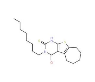 2-Mercapto-3-octyl-3,5,6,7,8,9-hexahydro-10-thia-1,3-diaza-benzo[a]azulen-4-one - chemical structure image