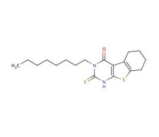 2-Mercapto-3-octyl-5,6,7,8-tetrahydro-3H-benzo[4,5]thieno[2,3-d]pyrimidin-4-one - chemical structure image
